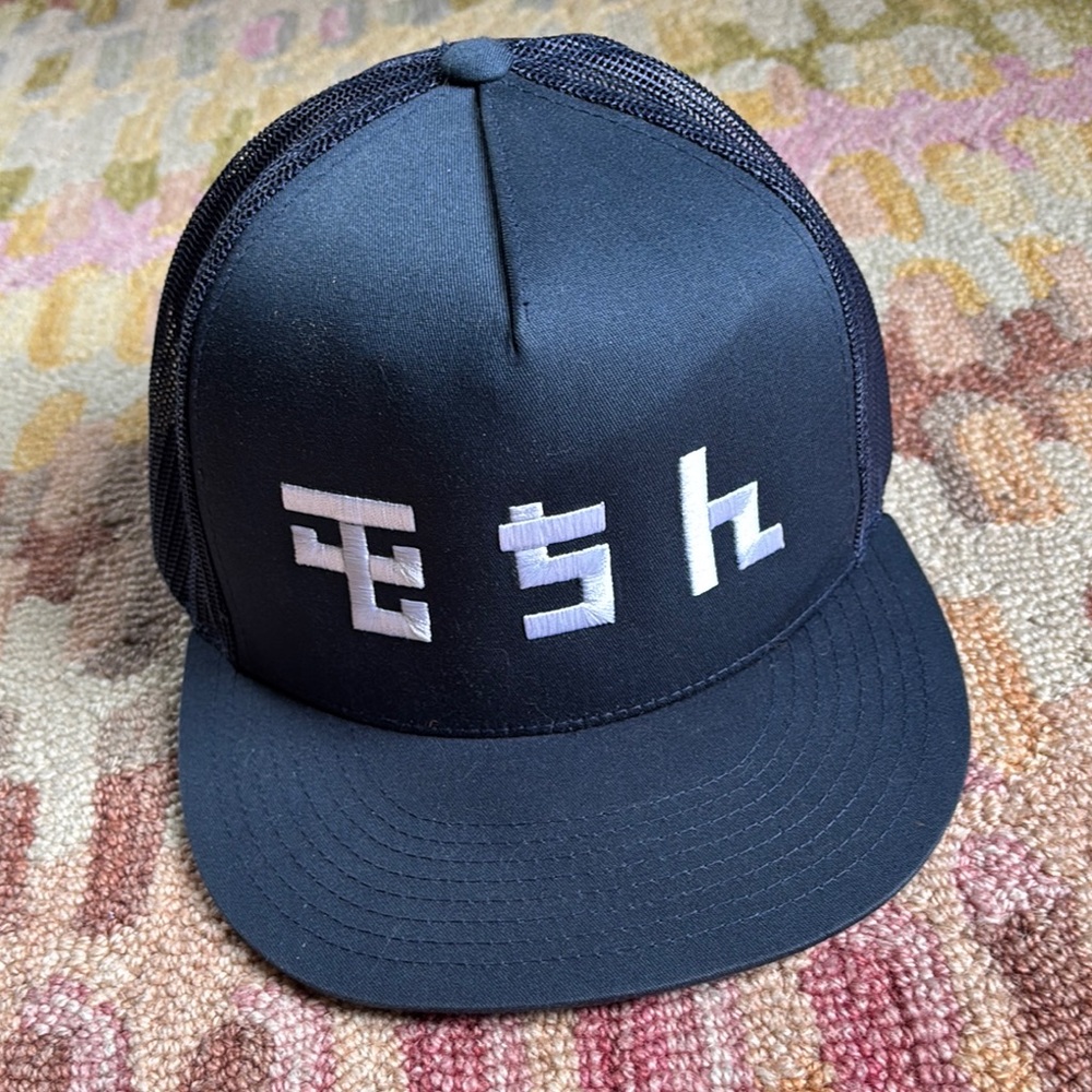 Men’s Japanese Characters Navy Blue Hat + Mesh The Classics Trucker Cap